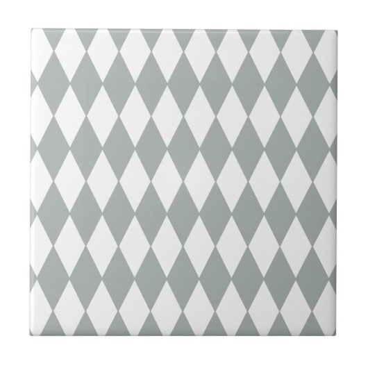 Carreau Motif de harlequin de blanc gris (Devant)
