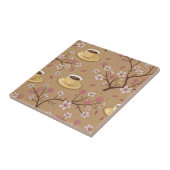 Carreau Motif de housse de café Fleur de Cerisier (1) (Côté)