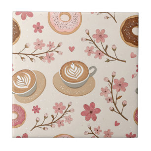 Carreau Motif de housse de café Fleur de Cerisier (3)