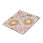 Carreau Motif de housse de café Fleur de Cerisier (7) (Côté)