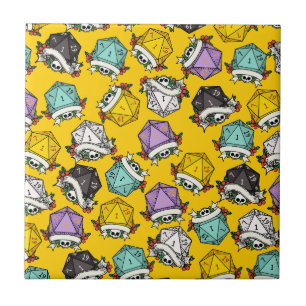 Carreau Motif de jeu de dés D20