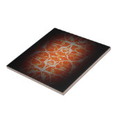 Carreau Motif de kaléidoscope orange (Côté)