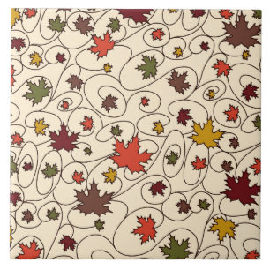 Carreau Motif de la feuille d'érable à boudin