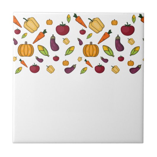 Carreau Motif de légumes mignons (Devant)