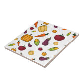 Carreau Motif de légumes mignons (Côté)