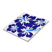 Carreau Motif de l'Hibiscus bleu (Côté)