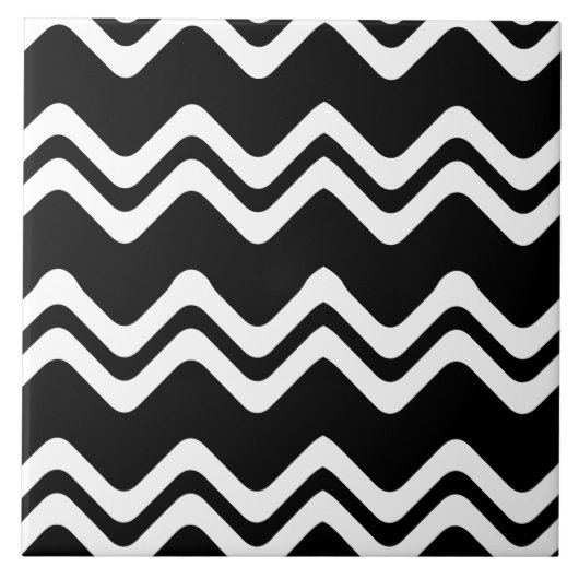 Carreau Motif de ligne double couleur Zig Zag (Devant)