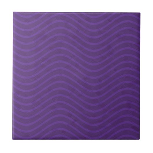 Carreau Motif de lignes de vagues violettes (Devant)