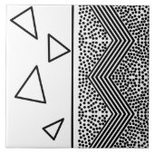 Carreau Motif de lignes triangle Pyramide d'art Abstrait (Devant)