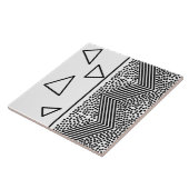 Carreau Motif de lignes triangle Pyramide d'art Abstrait (Côté)