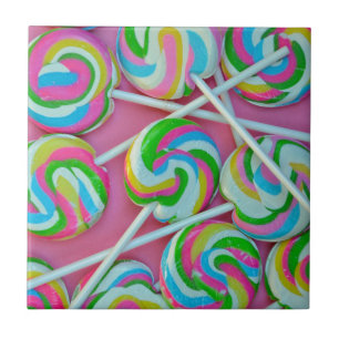 Carreau Motif de lollipops colorés