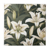 Carreau Motif de Lys blancs (Devant)