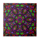 Carreau Motif de mandala multicolore (Devant)