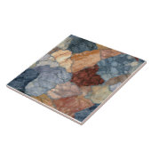 Carreau Motif de marbre de ton terrestre (Côté)