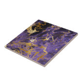 Carreau Motif de marbre noir pourpre de parties (Côté)