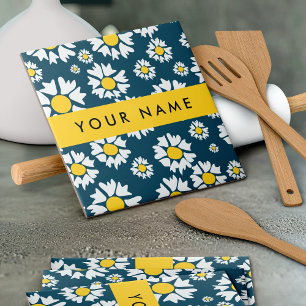 Carreau Motif de marguerite, marguerites blanches, Votre n