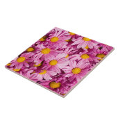 Carreau Motif de marguerite rose (Côté)