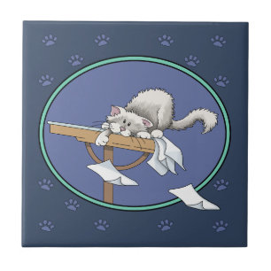 Carreau Motif de méfaits de chat