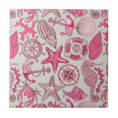 Carreau Motif de mer rose (Devant)