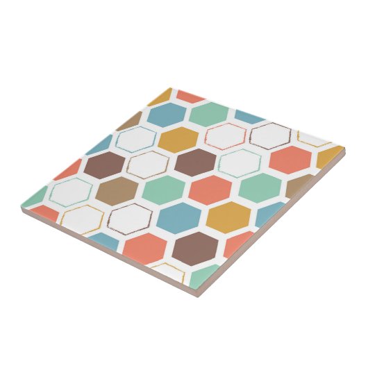 Carreau Motif de module de ruche d'abeille (Côté)