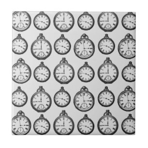 Carreau Motif de montres de poche vintage