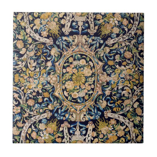 Carreau Motif de moquette fleurie décorative (Devant)