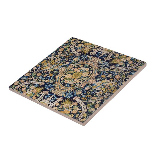 Carreau Motif de moquette fleurie décorative (Côté)