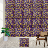 Carreau Motif de mosaïque de géode violet et or