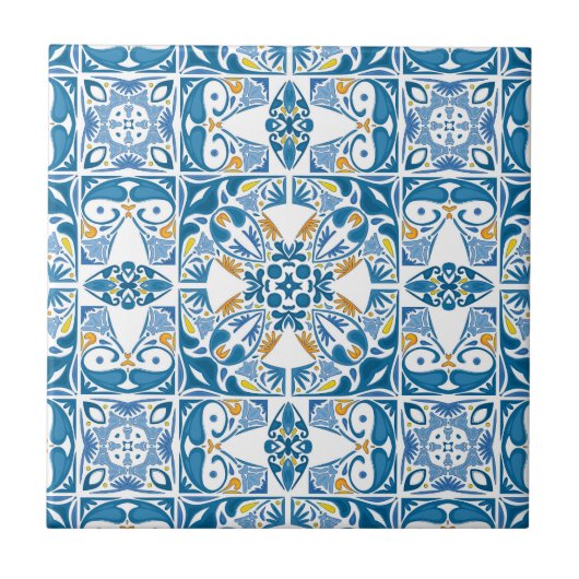Carreau Motif de mosaïque portugaise (Devant)