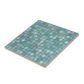 Carreau Motif de mosaïque Turquoise variable (Côté)