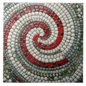 Carreau Motif de Noël blanc et vert rouge (Devant)