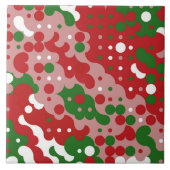 Carreau Motif de Noël Rétro Groovy Funky Mod (Devant)