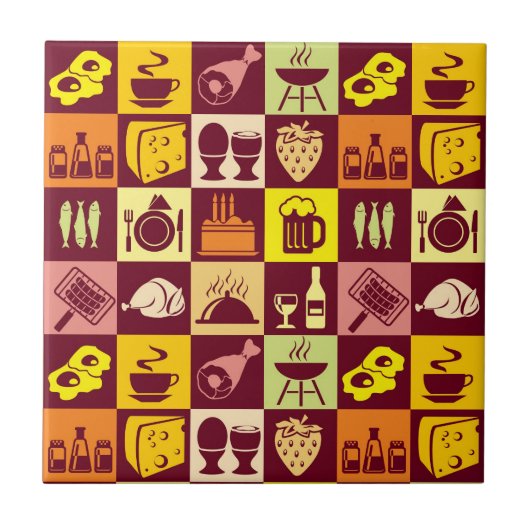 Carreau Motif de nourriture (Devant)