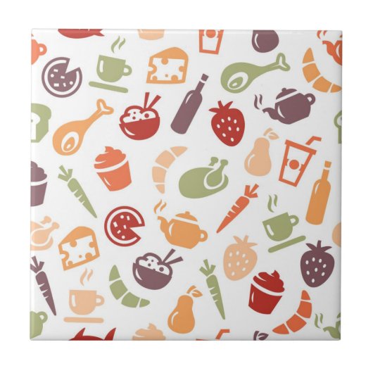 Carreau Motif de nourriture (Devant)
