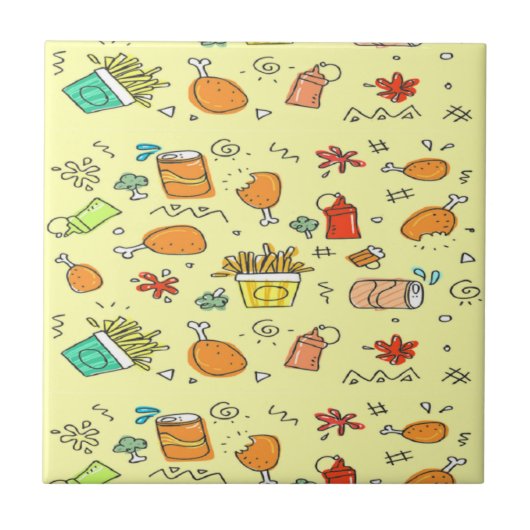 Carreau Motif de nourriture et de boisson (Devant)