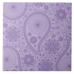 Carreau Motif de paisley violet