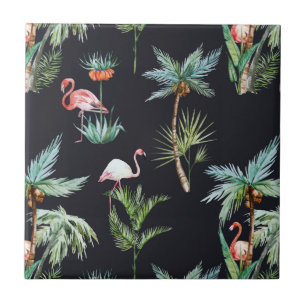 Carreau Motif de palme aquarelle