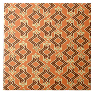 Carreau Motif de papier peint d'art déco, terre