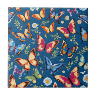 Carreau Motif de papillons colorés
