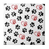 Carreau Motif De Pâtes, Pâtes Noires, Pâtes Rouges, Coeurs (Devant)