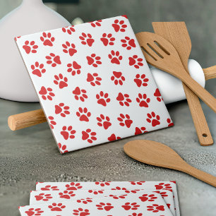 Carreau Motif De Pâtes, Patrouilles De Chiens, Paws Rouges