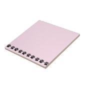 Carreau Motif de patte de chien rose clair (Côté)
