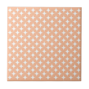 Carreau Motif de Peach Fuzz Rétro Étincelant Explosion Ste