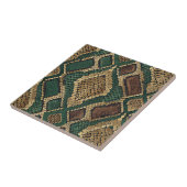 Carreau Motif de peau de serpent vert et or - Impression a (Côté)