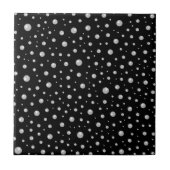 Carreau Motif de perle sur fond noir (Devant)