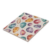 Carreau Motif de pierre précieuse coloré (1) (Côté)