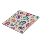 Carreau Motif de pierre précieuse coloré (2) (Côté)