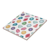 Carreau Motif de pierre précieuse coloré (3) (Côté)