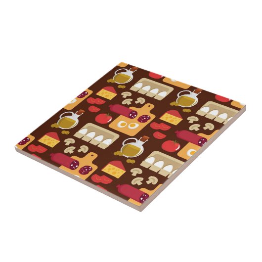 Carreau Motif de pizza (Côté)