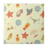 Carreau Motif de plage d'été (Devant)